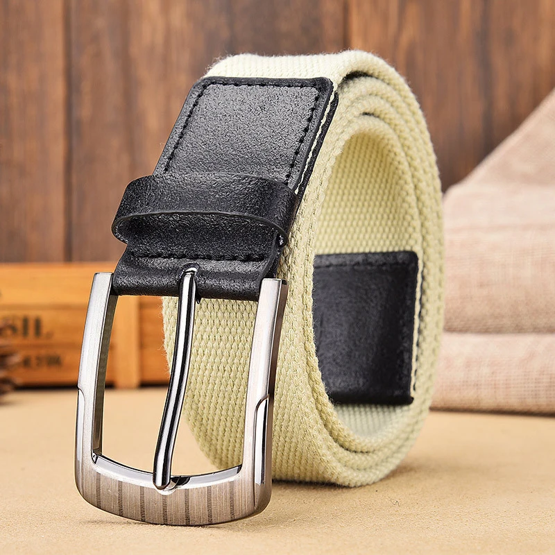 الاتجاه الرجعية للجنسين سير من القنب عالية الجودة قماش النسيج سبيكة دبوس مشبك الرجال حزام بلون بسيط الرجال والنساء حزام غير رسمي #3