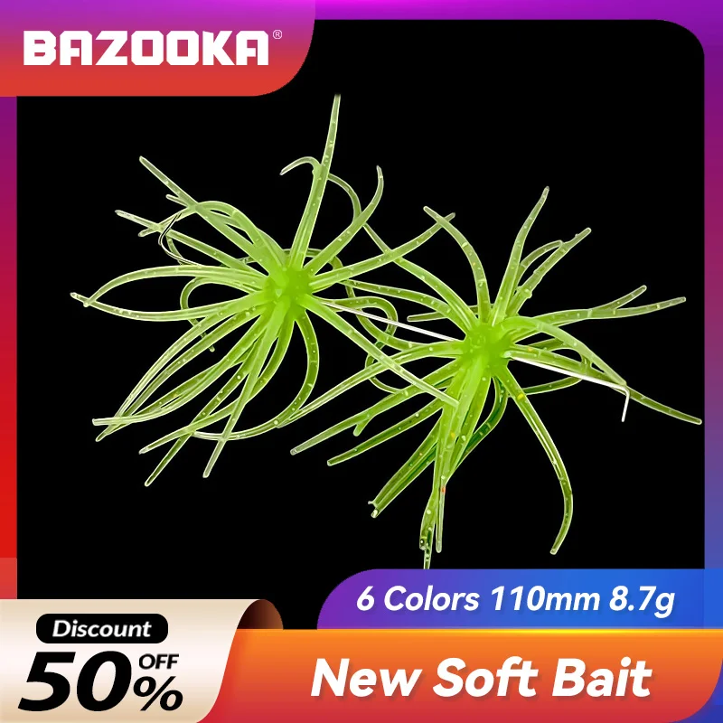 

Bazooka 2.8g/8.7g Fishing Lure Simulated Sea Urchin Lures Soft Silicone Bait For Bream Sea mandarin fish Tilapia Gears Bass