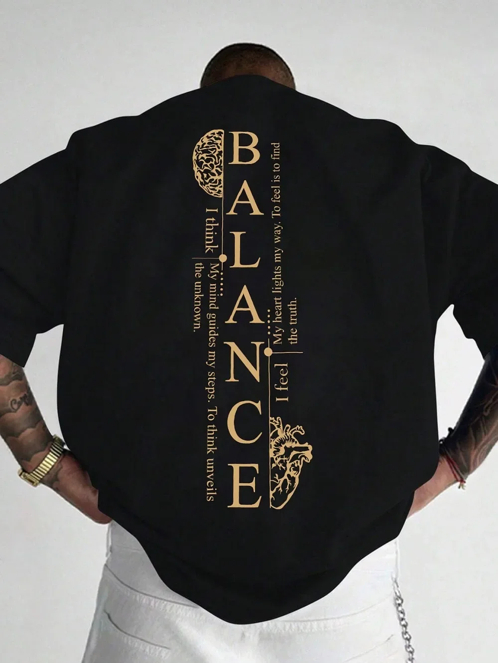 

2025 Fashion New Men's large letter printed T-shirt, casual and sporty round-neck men's pure cotton T-shirt, street casual top