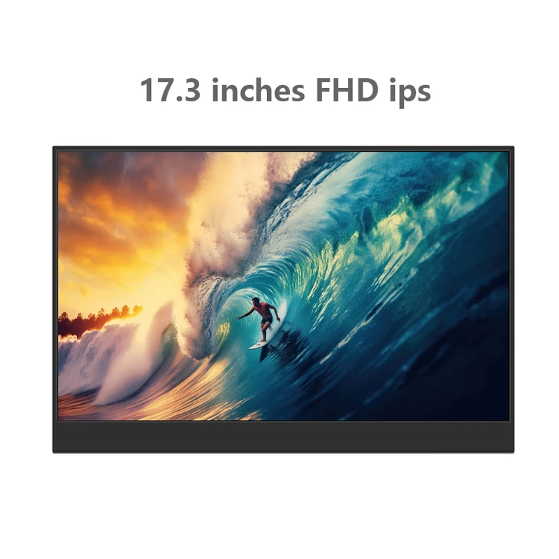 17.3-inch FHD 1080P IPS Type-C Portable Monitor for PS4 XBOX Switch PC Mac Extra Screen