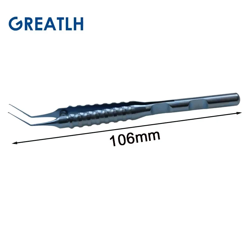 Titanium Alloy Capsulorhexis Forceps Ophthalmic Forceps Tweezers Ophthalmic Instrument Curved Angle