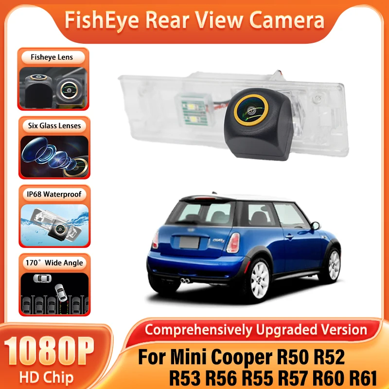 Car Backup Reverse Rear View Fisheye Lens Camera HD CCD High quality RCA Camera For Mini Cooper R50 R52 R53 R56 R55 R57 R60 R61