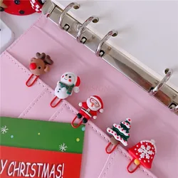 1pcs Christmas Paperclips Mini Cute Tickets Photo Clips Notebook Planner Bookmarks Kids Gifts School Office Binding Supplies