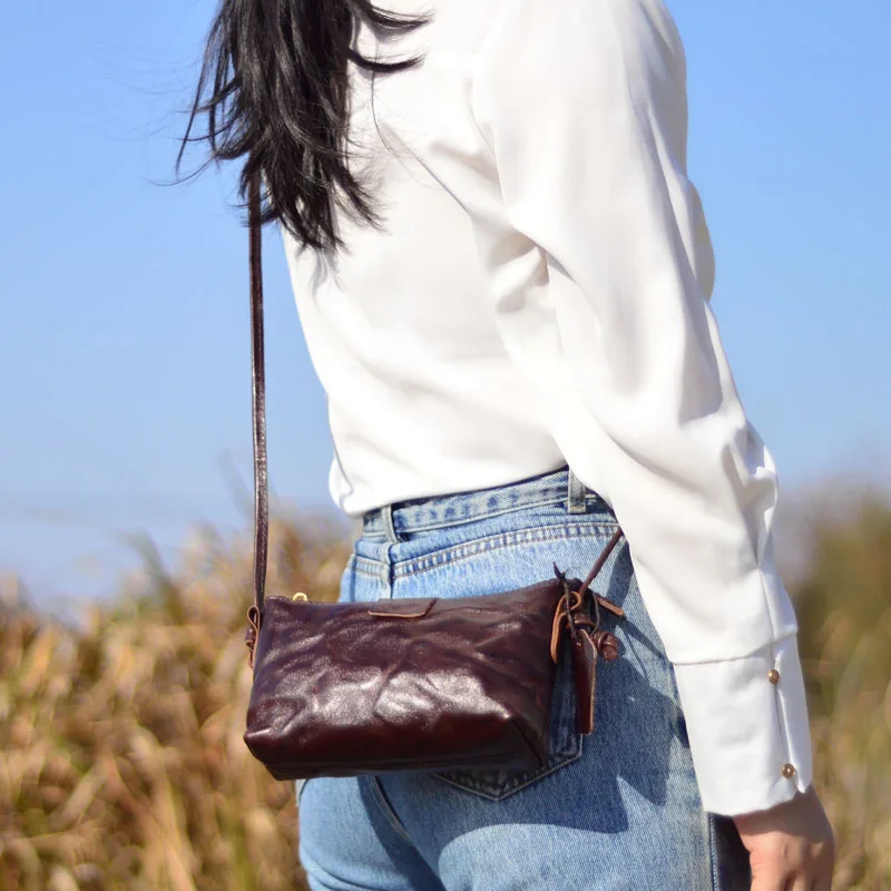 حقيبة دراجة نارية كلاسيكية أوروبية وأمريكية من AETOO، حقيبة مربعة صغيرة للنساء، حزام كتف عريض، حقيبة كتف واحدة، راقية f #3