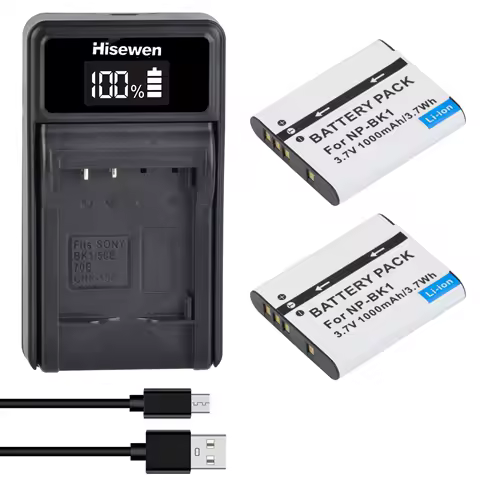 NP-BK1 NP BK1 Bateria 1000mAh Battery +LED USB Charger For Sony Cybershot S780 S950 S980 W190 W370 W180 DSC-S950 MHS-PM1 MHS-PM5