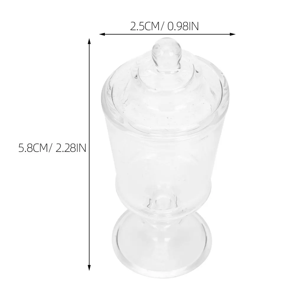 Mini Glass Candy Jars 2pcs – Clear Tiny Empty Storage Containers with Lids for Kitchen, Decor & Party Supplies