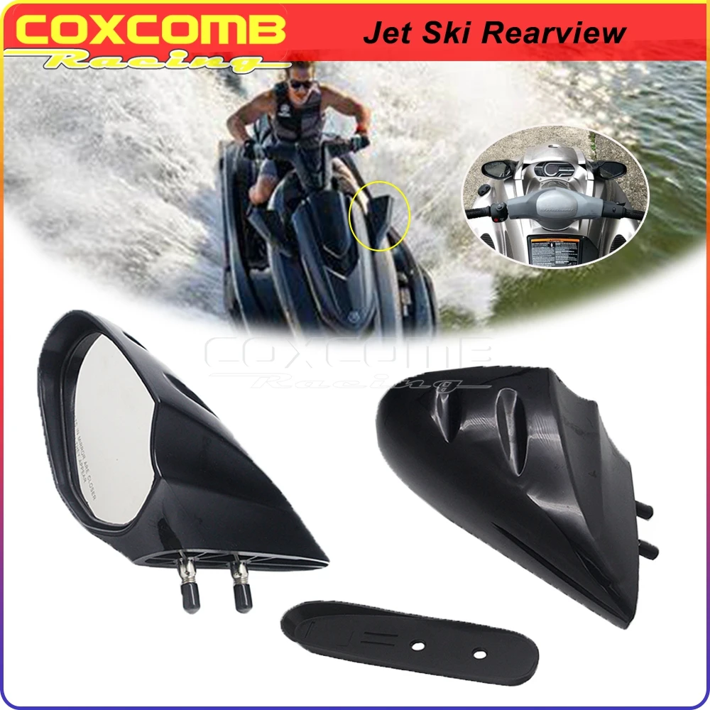 Left&Right Motorboat Back Rearview Mirror ABS Jet Ski Side View Mirrors For Yamaha WaveRunner Sport Cruiser VX VXR VX1050 VX1100