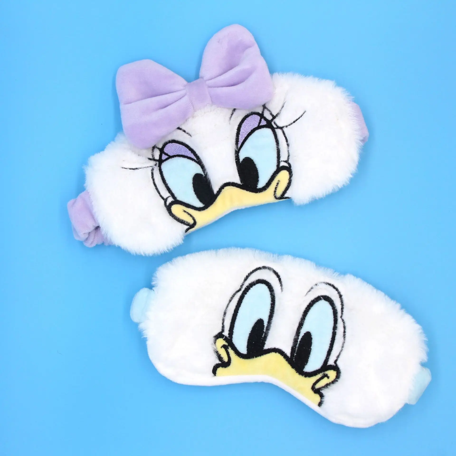 Miniso giapponese dolce ragazza arco anatra maschera per gli occhi per dormire simpatico topo da viaggio peluche maschera per gli occhi oscurante