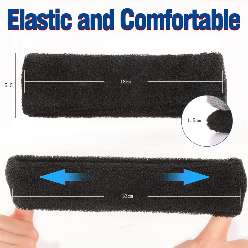 3 قطع من عصابات الرأس الرياضية المقاومة للعرق للرجال والنساء - عصابة رأس ماصة للرطوبة للتنس وكرة السلة والجري وصالة الألعاب الرياضية والتمرين #6