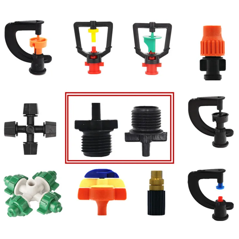 50pcs micro sprinkler with 1/2inch male thread For Micro irrigation home watering fittings