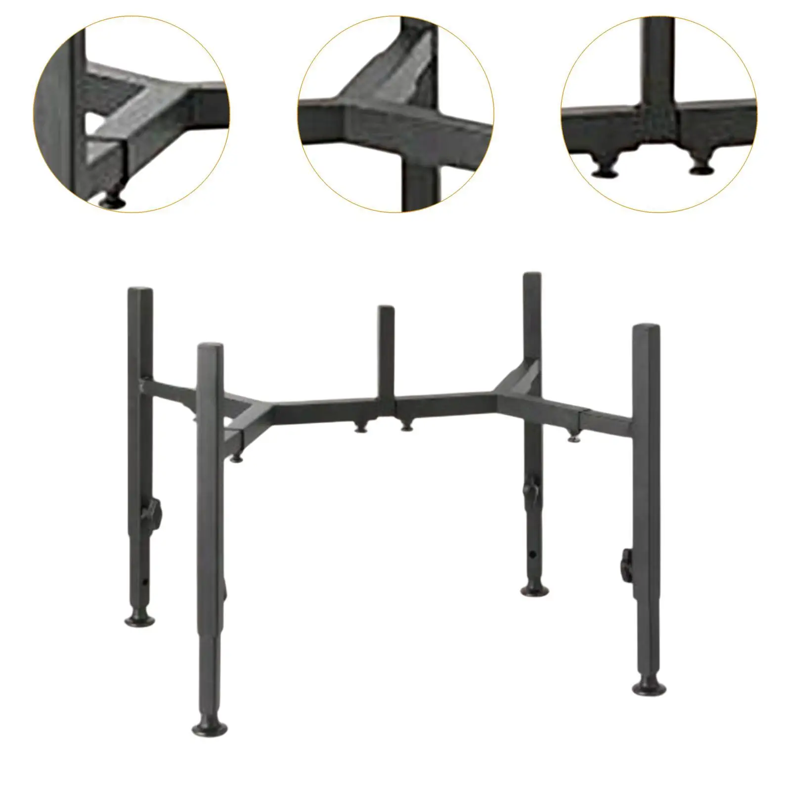 Stable Raised Pet Feeder Iron Stand Height Adjustable Puppy Food Bowl Rack for Dogs Cats Eating