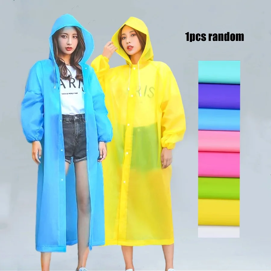 

100 г 16 шелковых одноразовых плащей из ЭВА для взрослых, для путешествий на открытом воздухе, портативный утолщенный цельный плащ в полный рост с защитой от дождя