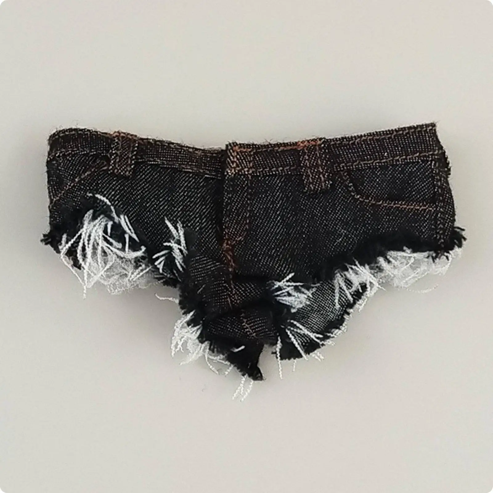 1 6 Scale Women Denim Shorts Vintage Frayed Edge Stylish Summer Short Doll Clothes for Female BJD Figure