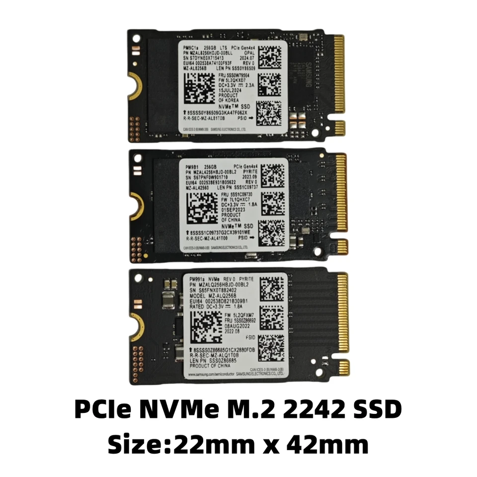 OEM PCIe 3.0/4.0 NVMe M.2 2230/2242 Samsung BM9C1/PM9B1 Internal