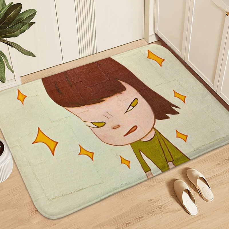 

Room Carpet Y-Yoshitomos Nara Funny Doormat Entrance Door Mat Living Room Kitchen Rugs Veranda Floor Mat Useful Things for Home