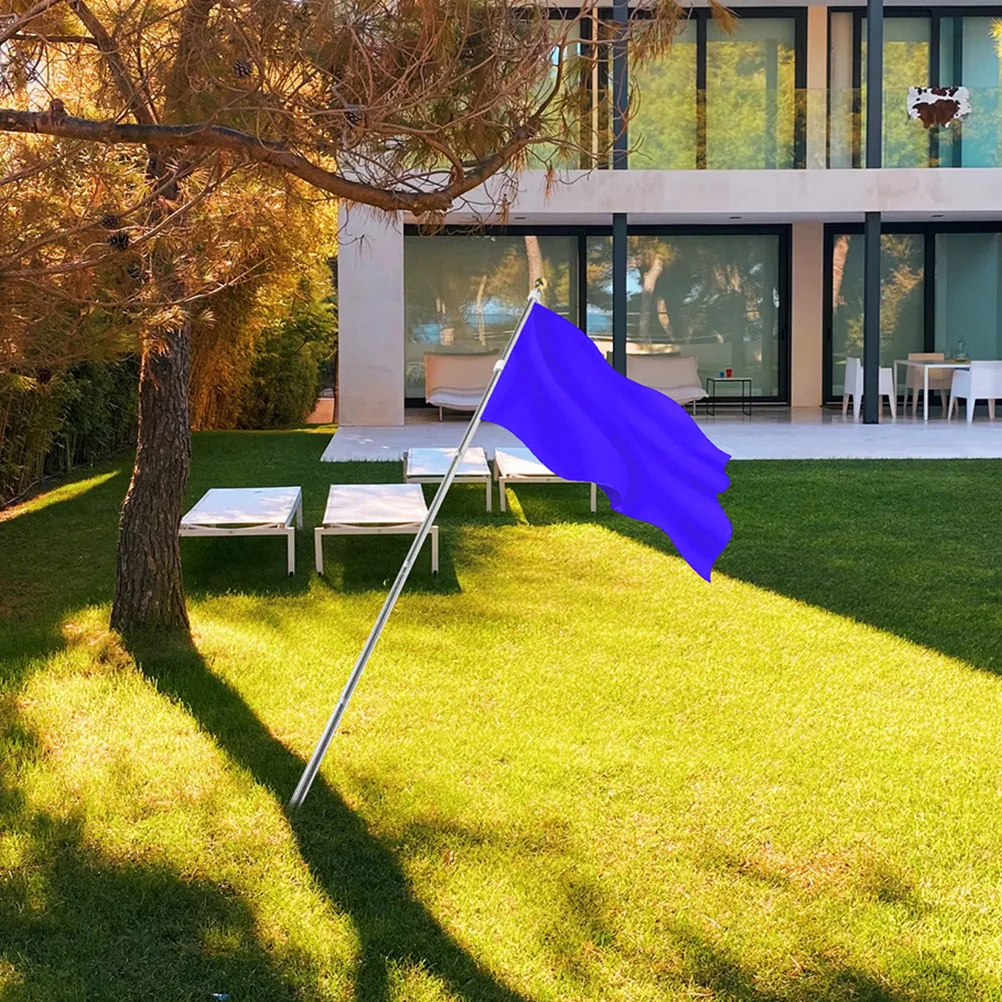 2Pcs Stainless Steel Flag Pole Heavy Duty Outdoor Flagpole Rustproof Rotating Ring for Garden Roof Boat Camping
