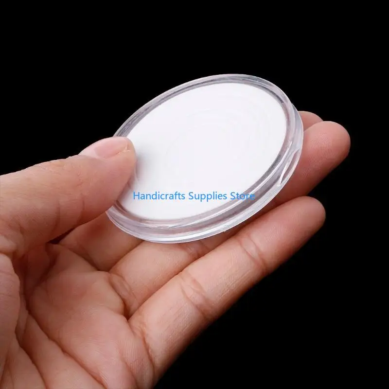 R1WA Small Round Round Coin Box Inner PAD PAD مجموعة حاوية ثنائية التذكارات القابلة للتحصيل لمجموعة السفر في الهواء الطلق