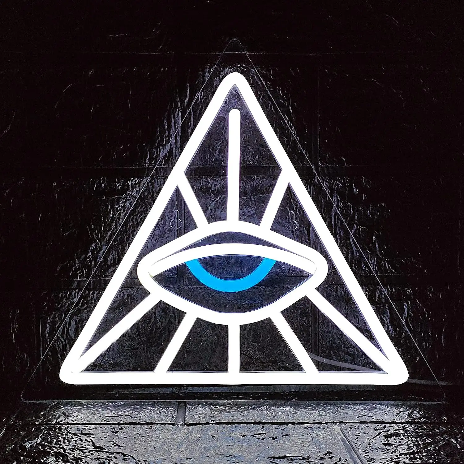 Eye in Triangle Neon Light LED Neon Sign for Home Bar Decor Mystical Blue Eye Wall Art Lighting Atmosphere Light Decor Gift Idea