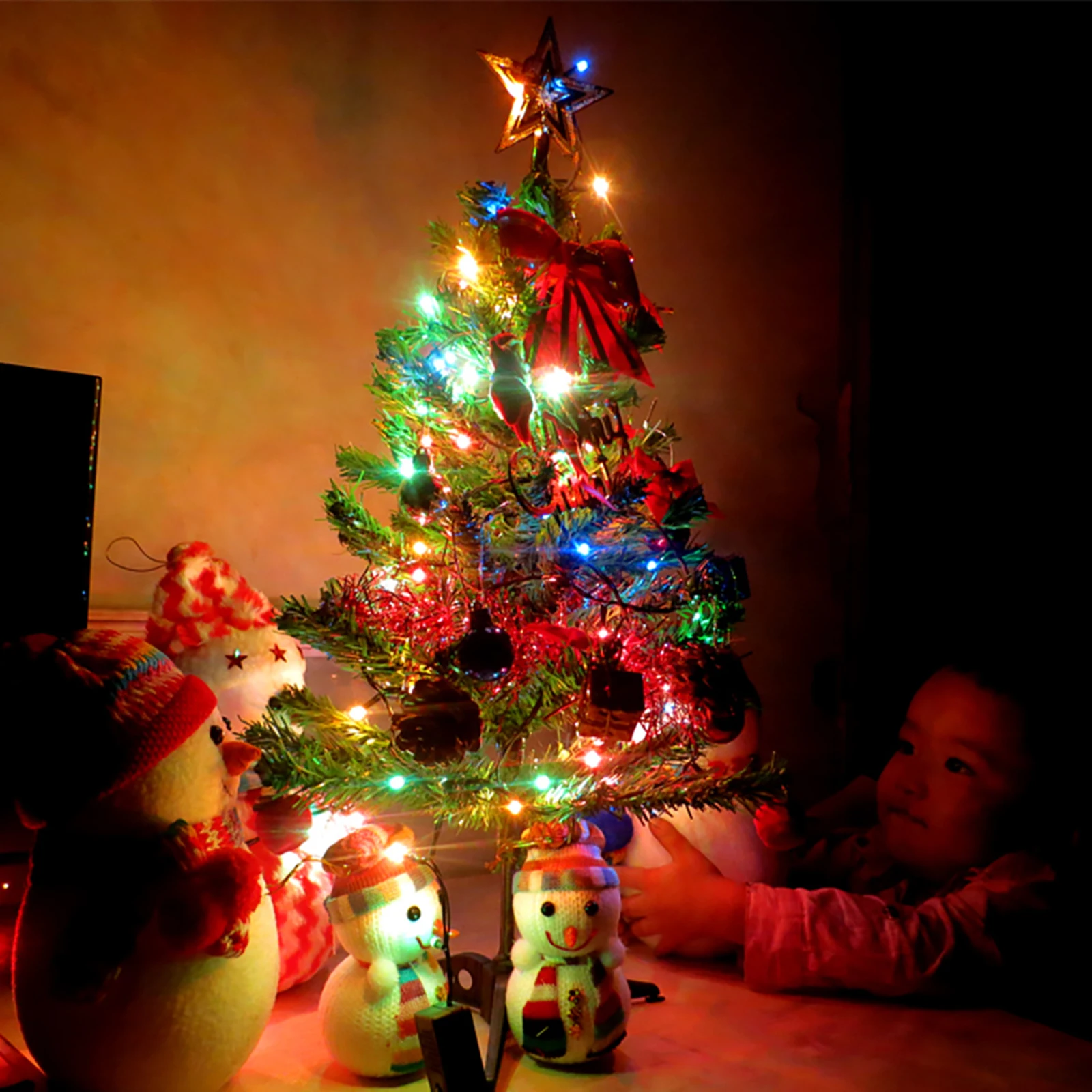 

25pcs Mini Christmas Tree Set Quality Material Desktop Gift Party Decoration Xmas nament Fits Christmas New Year Kids