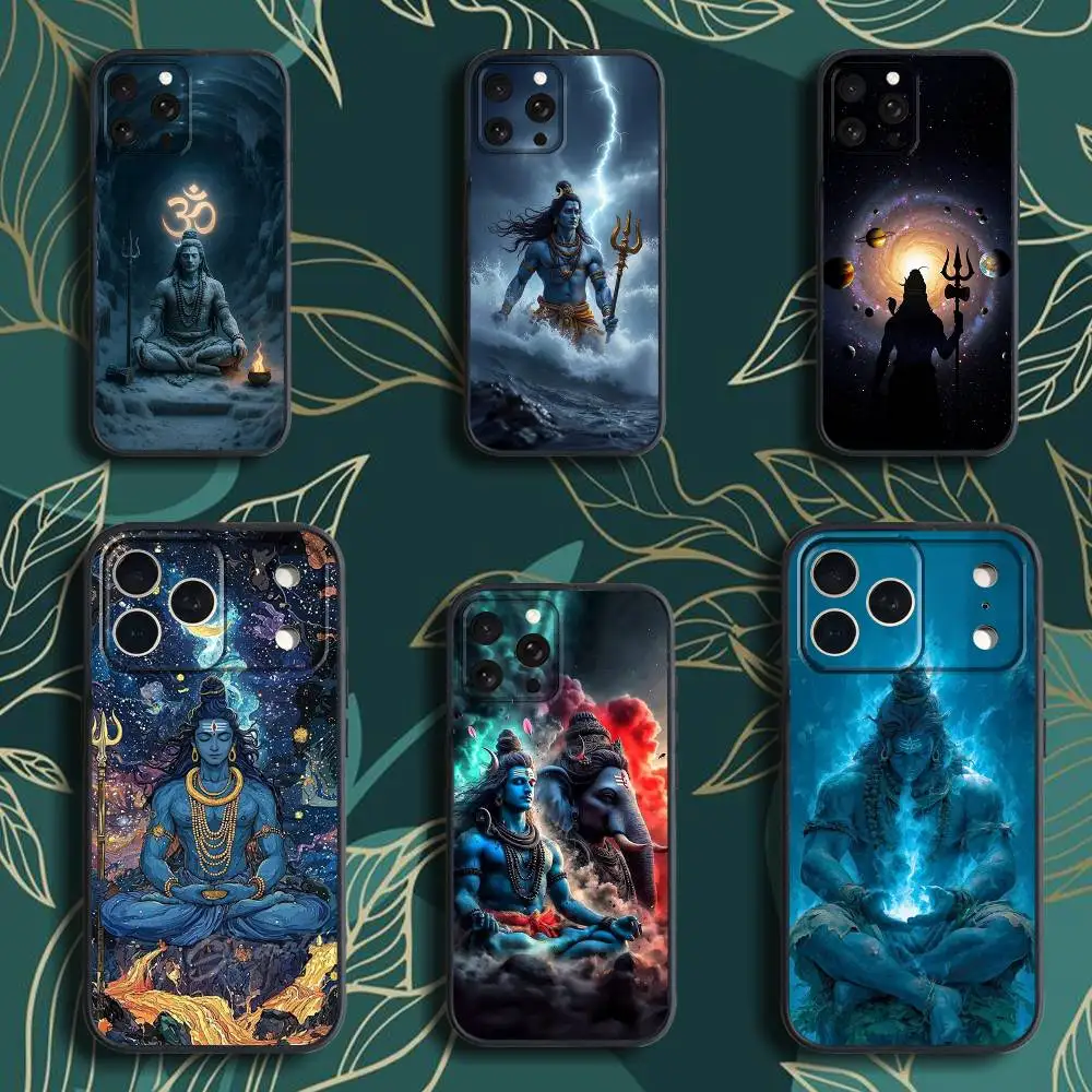 

LordS Shiva M-Mahadev Of Phone Case For iPhone 17,16,15,14,13,12,Pro,Max,Plus,E,SE4,Air,Mini Black Soft Box