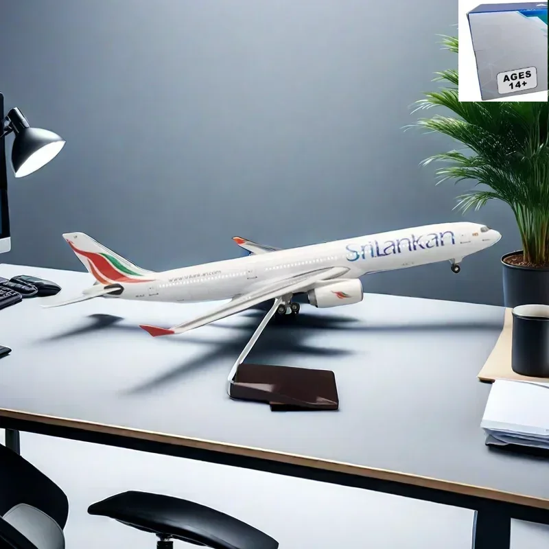 

47CM 1:135 Scale 330 A330 Model SriLankan Sri Lankan Airlines Airway W Base Wheel Resin Plastic Assembly Aircraft Plane Toy