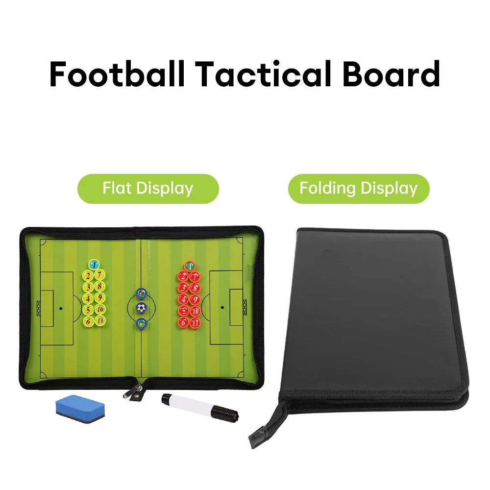 Foldable Magnetic Tactical Board Football Training Tactical Clipboard Football Coach Tactical Board Set With Large Board Eraser