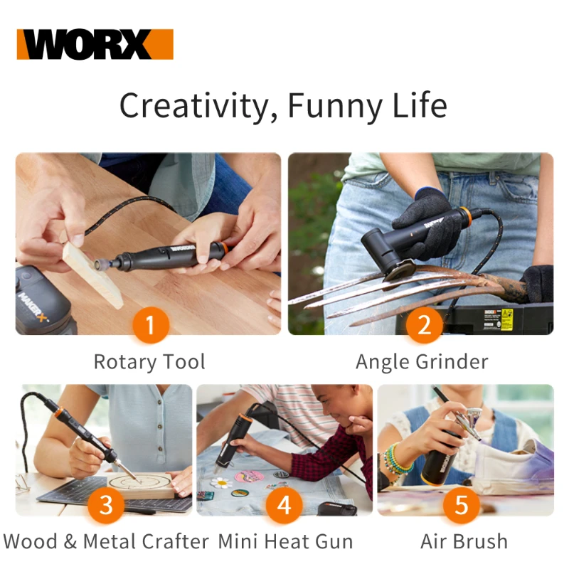 Youpin Worx ไฟฟ้าเครื่องเชื่อมเหล็ก MakerX ไม้และโลหะ Crafter WX744.9 Bare เครื่อง Universal WORX 20V แบตเตอรี่