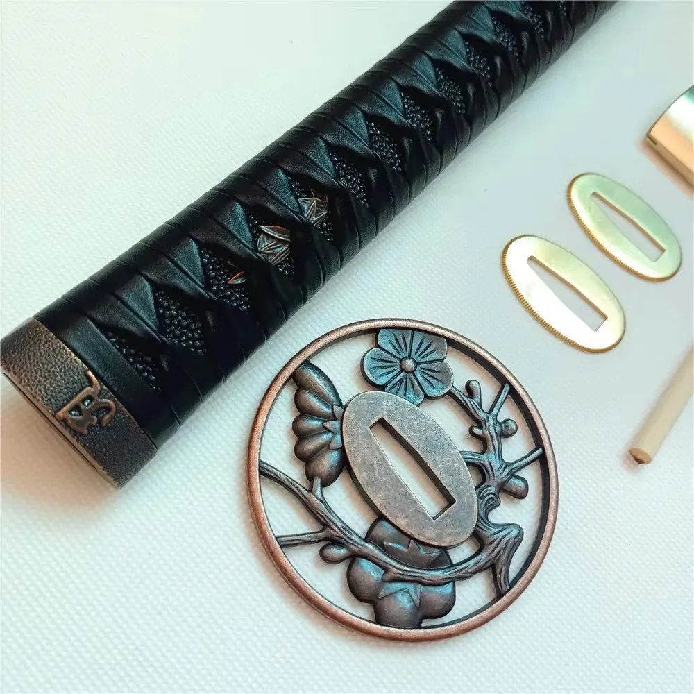 26cm Handle Fittings Alloy Guard Tsuba Menuki Fuchi Kashira For Japanese Samurai Katana Wakizashi Tanto DIY Sword