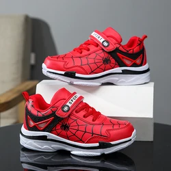 Brand Kids Cartoon Spider Sneakers Boys Comfortable Sports Shoes Outdoor Non-slip Tennis Shoes Lightweight Casual Running Shoes