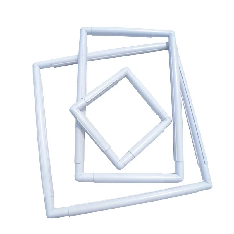 Square Shape Embroidery Frame Set Plastic Cross Stitch Craft Tool Sewing Tools Handhold Frame Hoop Sewing Craft DIY Tools