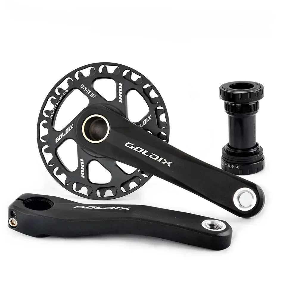 GOLDIX Kids Folding Bike Crank 28/30/32/34/36T Sprocket Ultralight Hollow for SHIMANO SRAM Shifting System Integrated Crankset