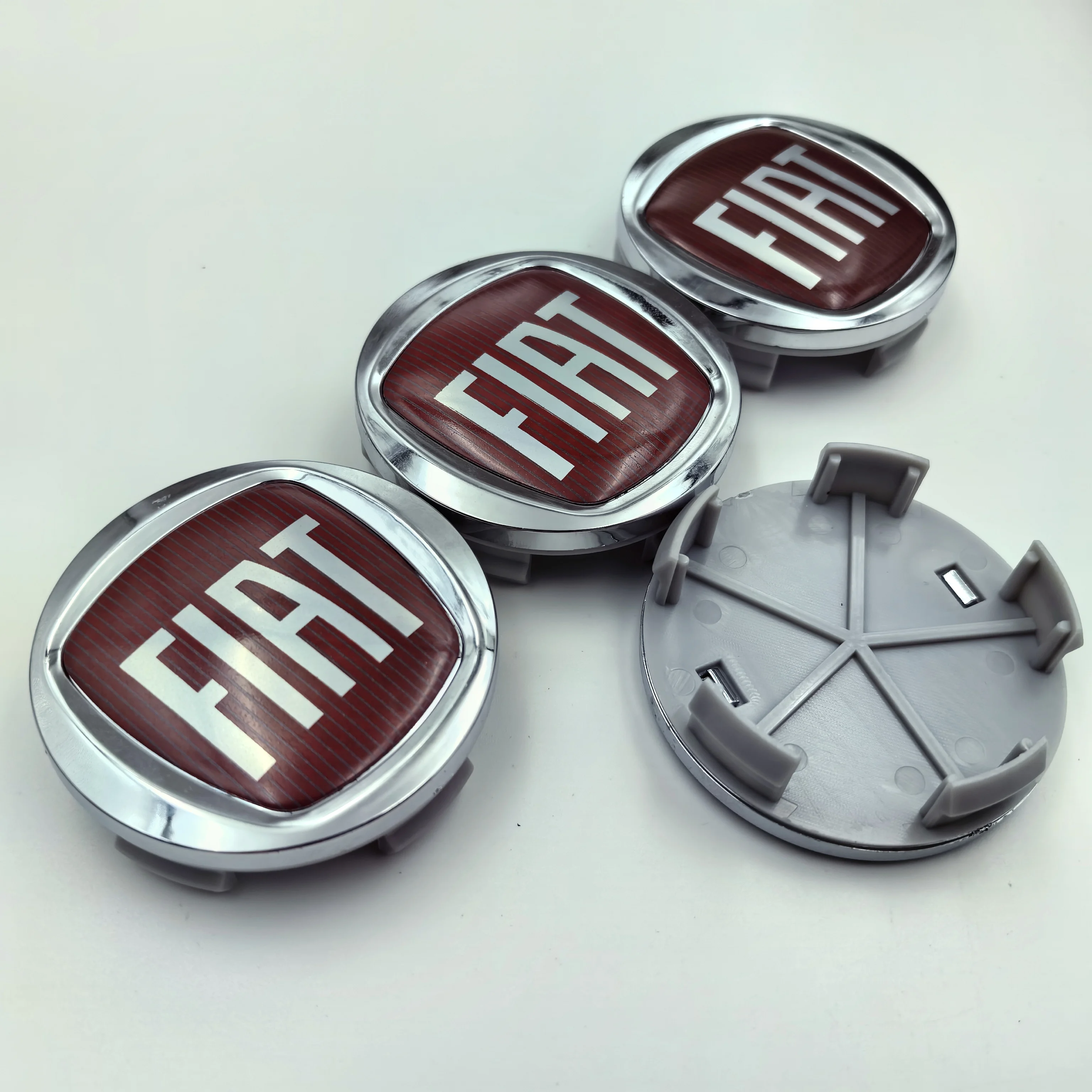 4pcs 60mm Wheel Center Hub Cap Logo Car Emblem Dust-Proof Badge Covers Styling Accessories for Fiat 500 Auto Rim Refit