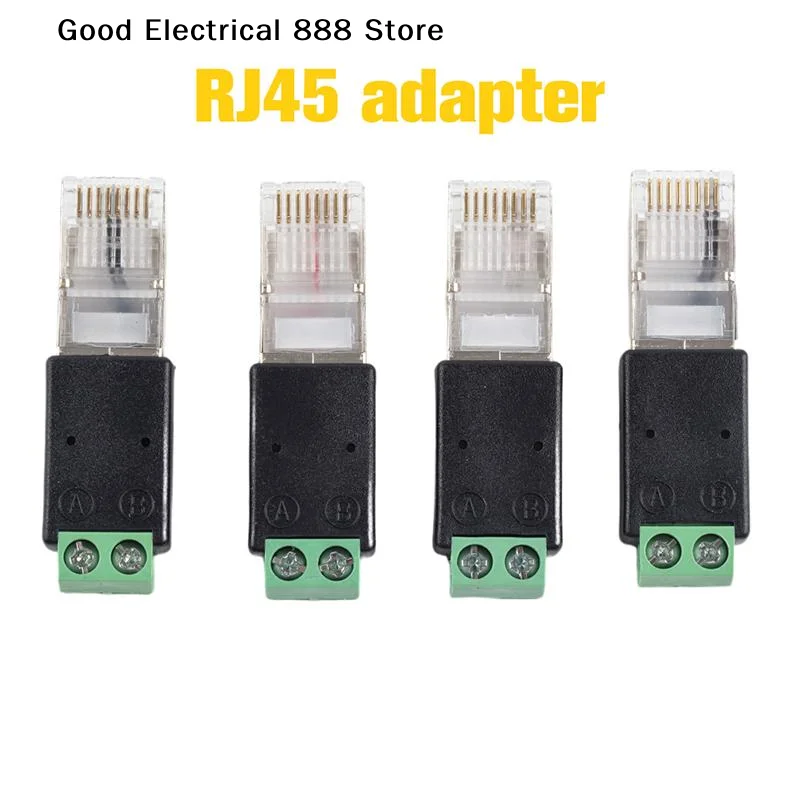 1pc RJ45 to RS485 Converter RJ45 Terminal Adapter RJ45 to RS485 Adapter Crystal Head to Terminal Internet DVR CCTV Accessories
