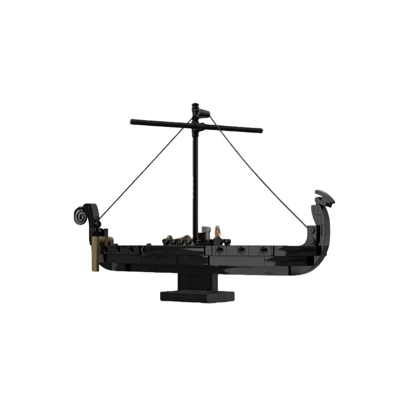 MOC 블록 바이킹 배 모델 피규어 창의적 조립 장난감 세트 - 휴일 동안 모든 애호가를 위한 이상적인 선물