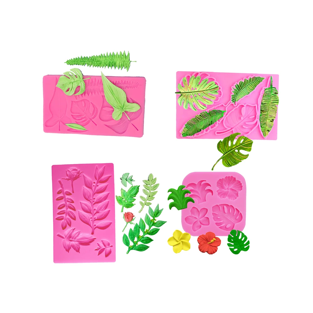 Leafs-Herramientas de cocina para Fondant, gofrado de goma para repostería, diseños de modelado, accesorios de cocina, artesanía de azúcar