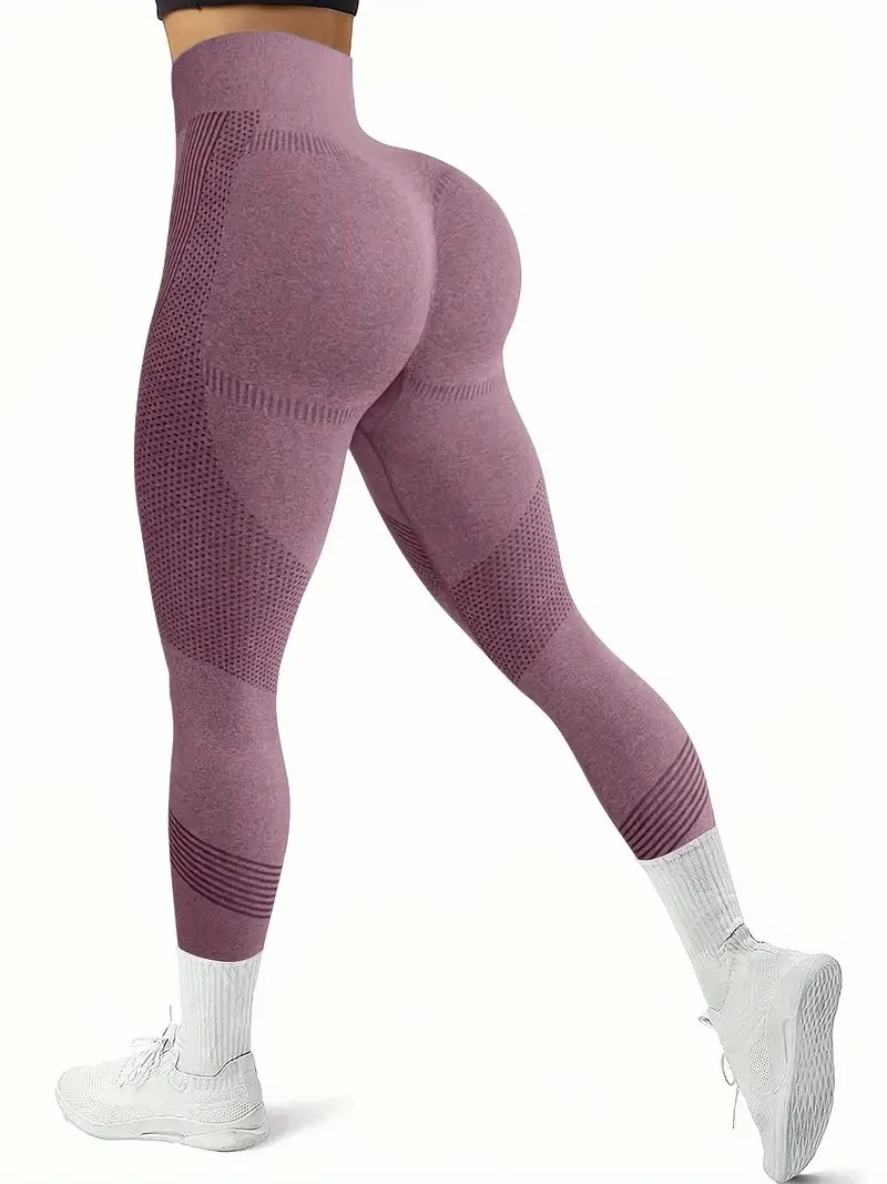 Yogabroek met hoge taille Effen kleur Butt Lifting Activewear-legging voor dames Fitness Gym Sporttraining Strakke hardloopbroek