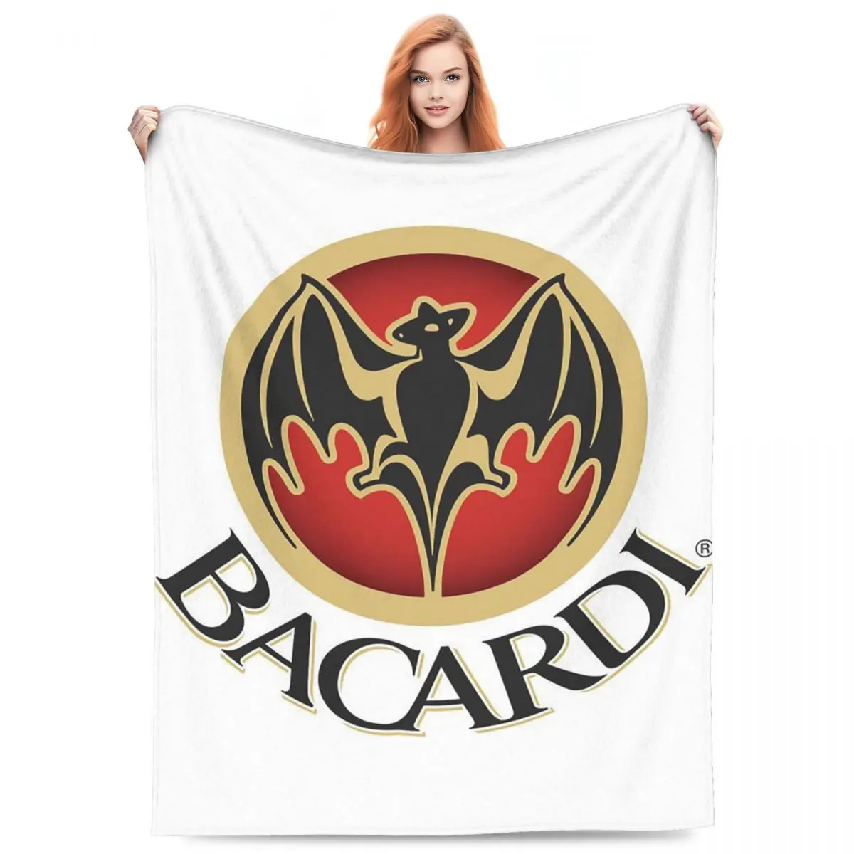 

Модное одеяло с логотипом Bacardi Rum, флисовое одеяло, супер мягкие одеяла для спальни, покрывало, одеяло