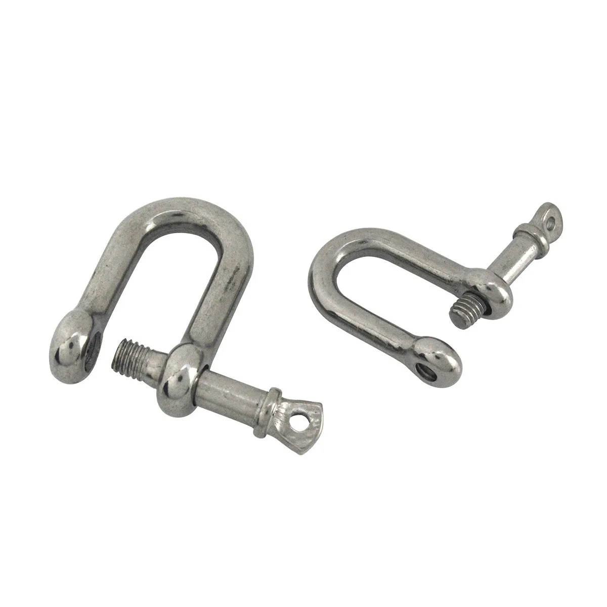 1 x Stainless steel D-ring shackle Buckle Keychain Ring Hook screw pin joint Connecter Bag Strap Clasp Leathercraft Parts