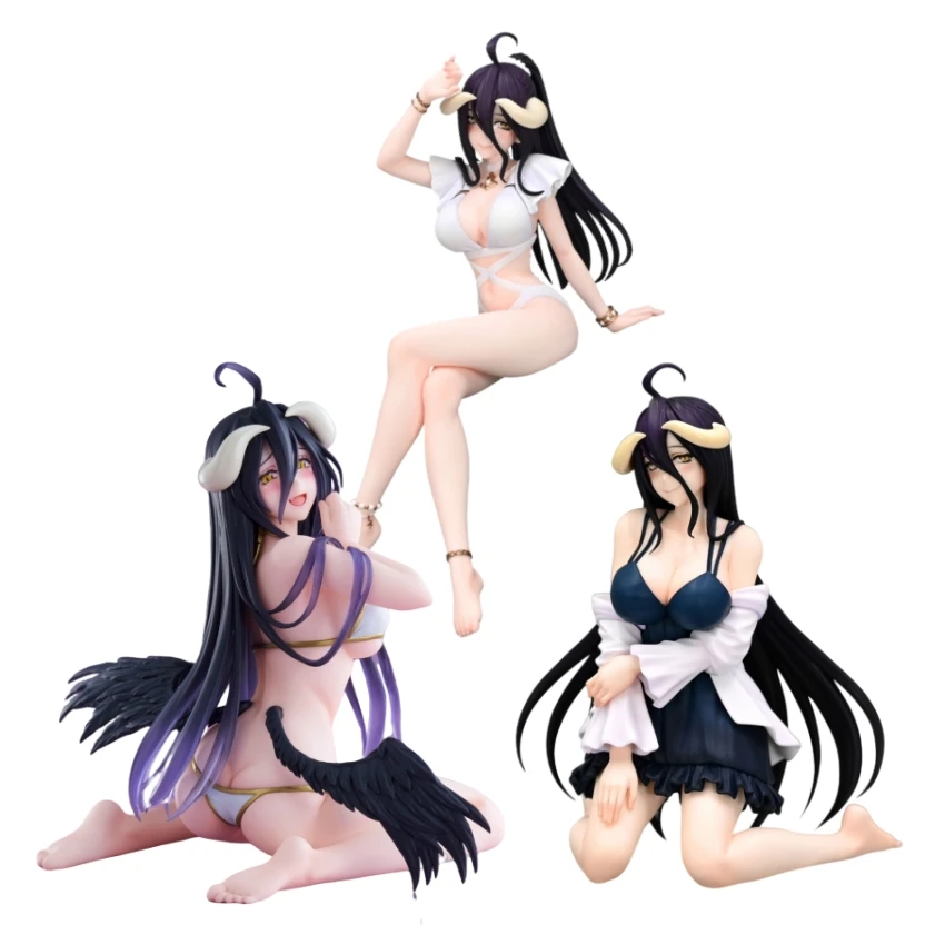 16CM Overlord Albedo FuRyu Desktop Cute Bunny girl figure PVC Action Anime Model Collection Figurine Decoration Toys Kids Gift