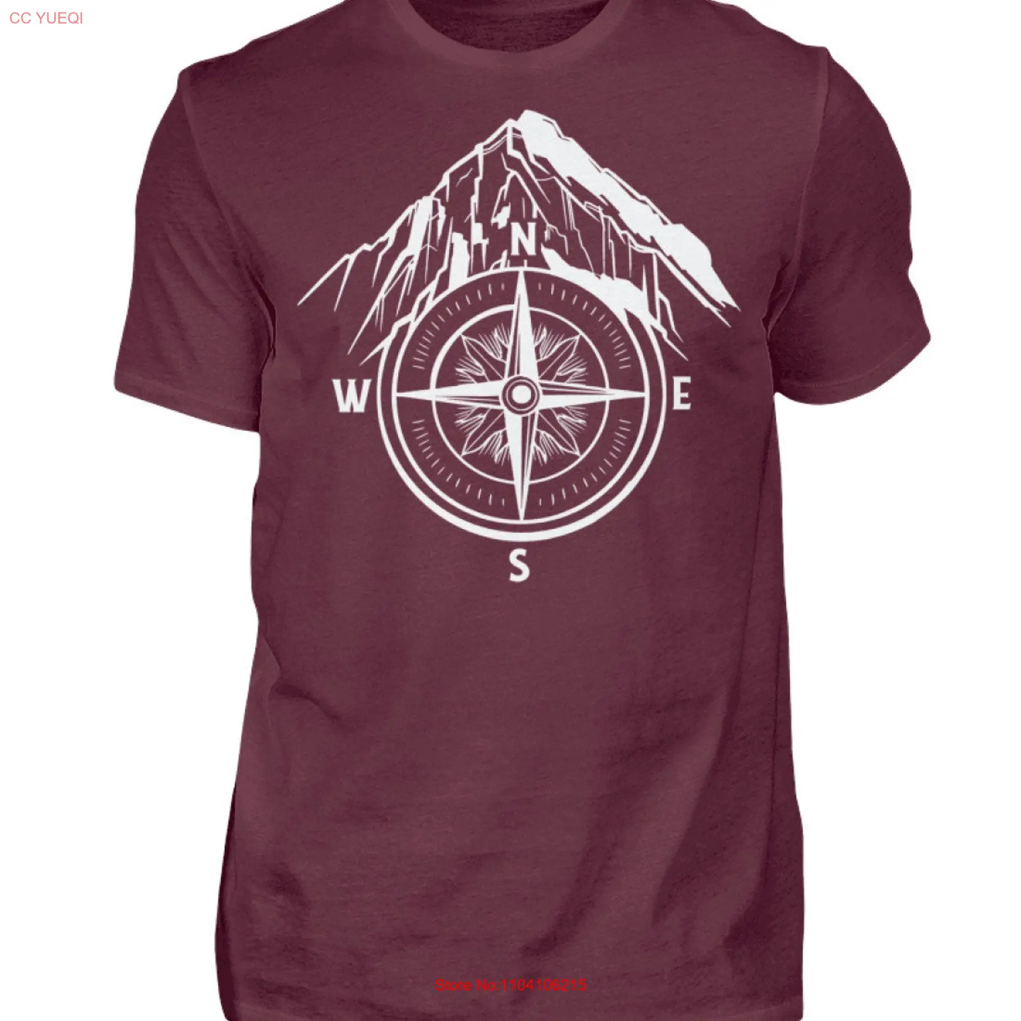 Navigating Between Peaks_white Men's T Shirt long or short sleeves