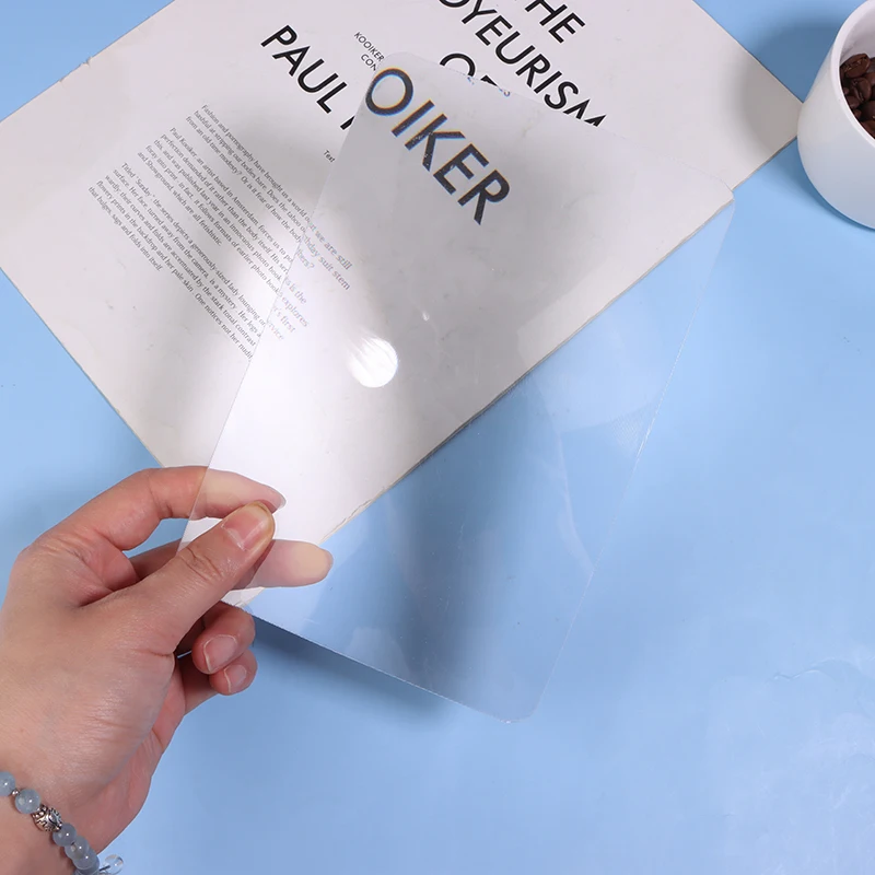 120*180 مللي متر بولي كلوريد الفينيل المكبر عدسة مكبرة صفحة الكتاب التكبير 3x رقيقة جدا المكبر العدسة لقراءة الكتب المطبوعات الصغيرة