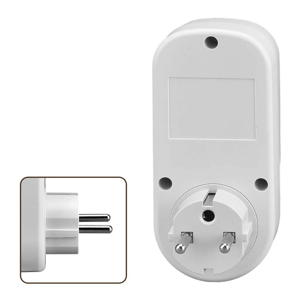 16A High Current Digital Protective Socket Compatible with European Outlets for Refrigerators AC Units TVs and Computing Devices