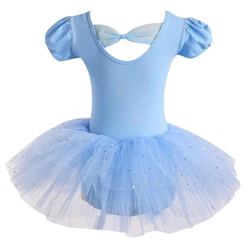 جديد الجلد ودية مريحة للأطفال الباليه Dancewear الفتيات الربيع/الصيف قصيرة الأكمام ممارسة أعلى ملابس رقص الصينية