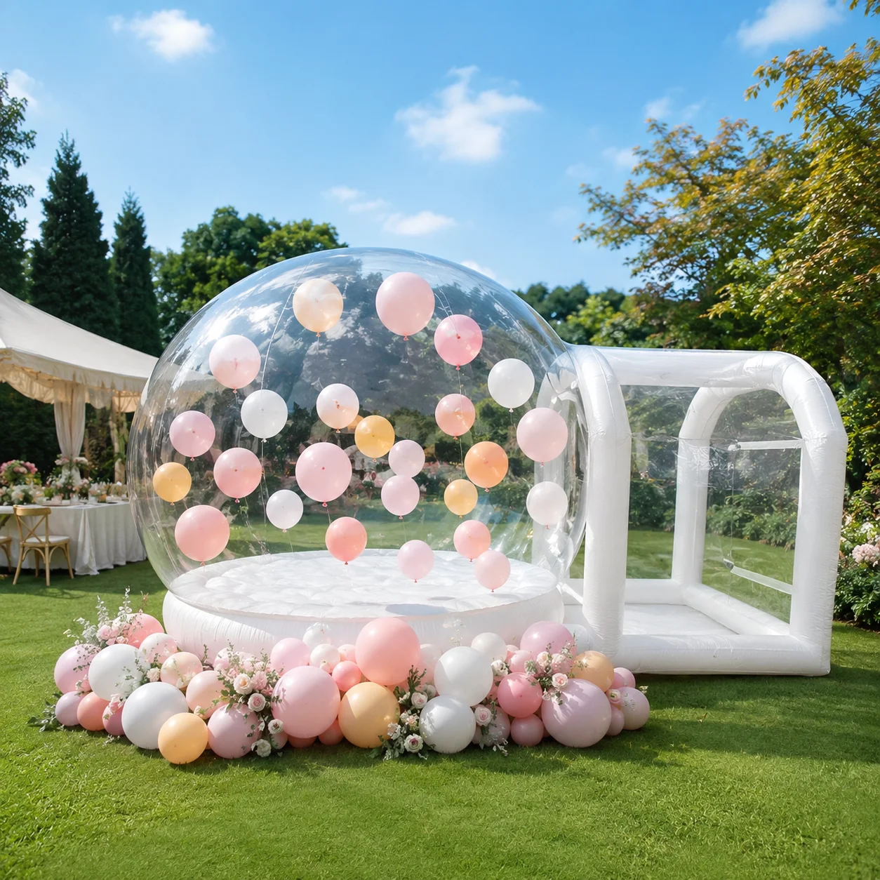 Children's transparent inflatable bubble house, game tent, ball pit, parent-child interactive party, birthday gift decoration