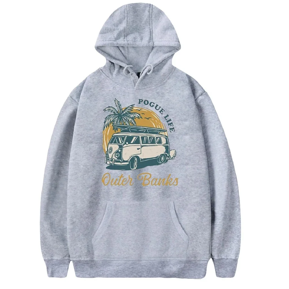 Outer banks hoodies cartoon funny casual sweater men women autumn oversized hoodies hip hop pullovers banks season 2 clothes