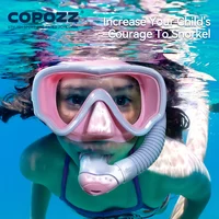COPOZZ-mascarilla de buceo para niños, máscara de buceo antiniebla HD de cara completa, conjunto de máscara de snorkel subacuática, equipo de buceo para natación y snorkel
