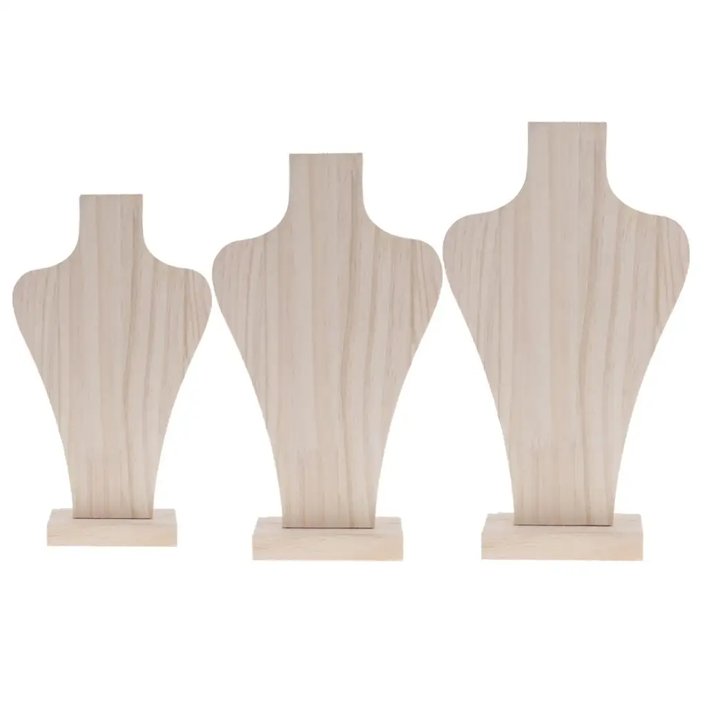 Wooden Necklace Earrings Stand Jewelry Organizer Rack for Jewelry Storage and Family Gift Showcase