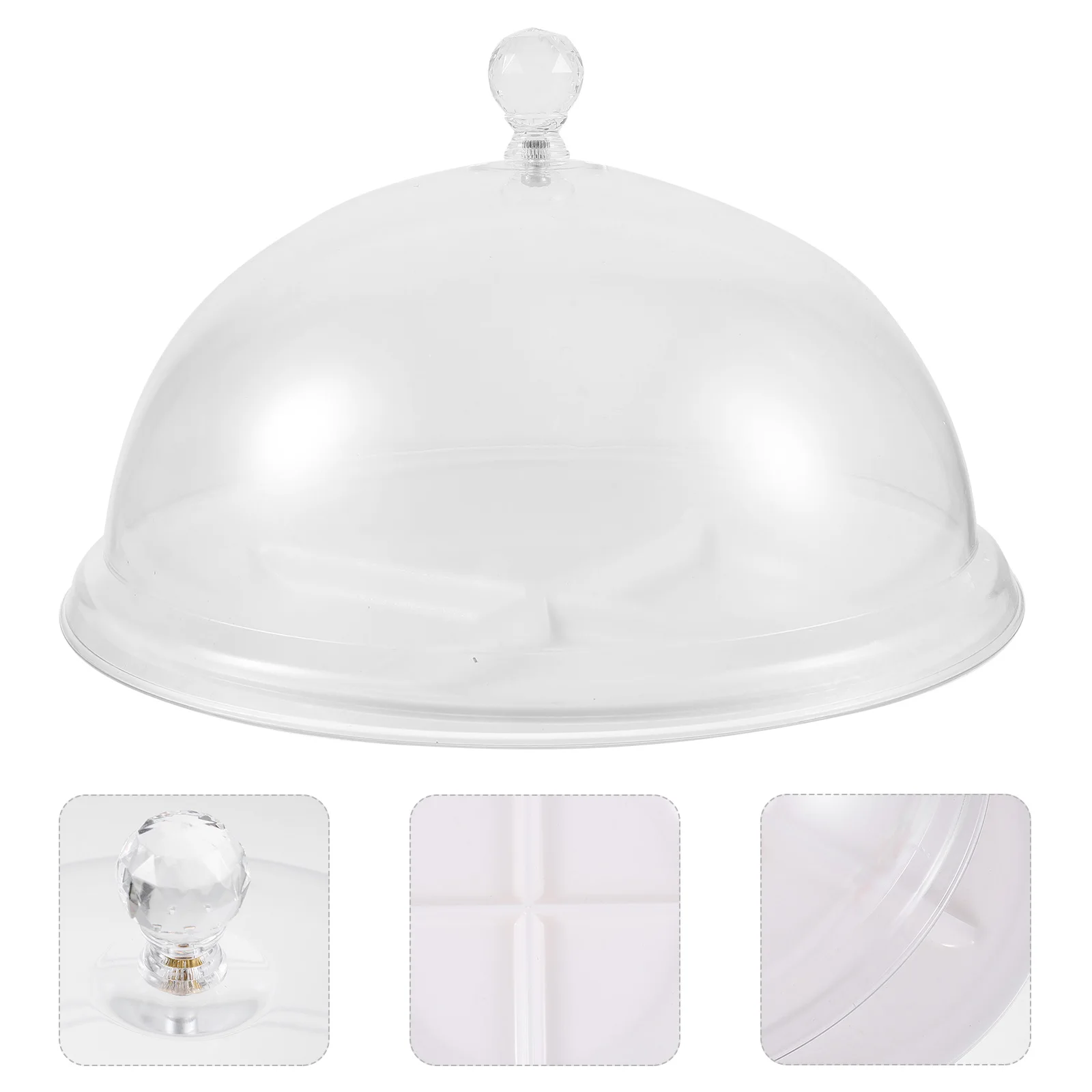 

Fruit Snack Tasting Plate Cake Stand with Cover Stands for Party Dome Lid Holder