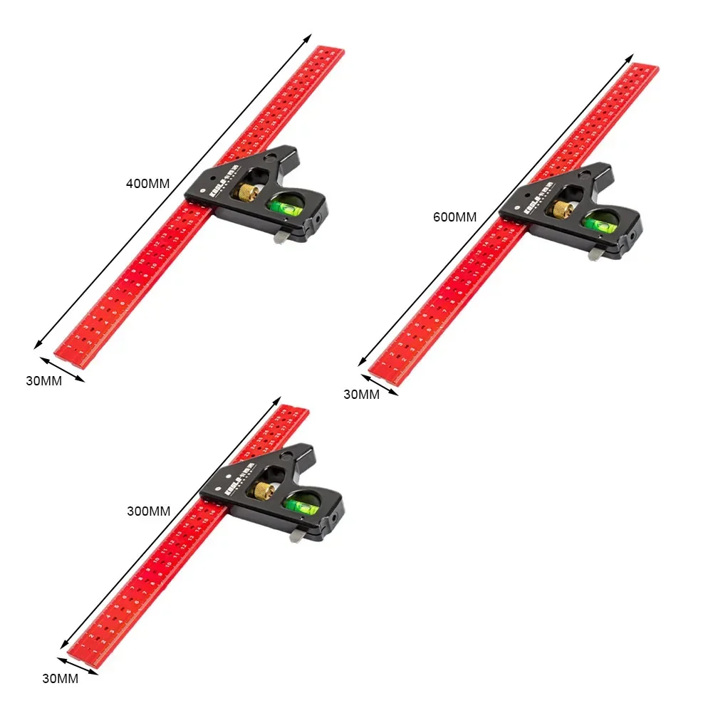 1 szt. Linijka kątowa ze stali nierdzewnej wielofunkcyjna kombinacja kwadratowa długi ruchomy kwadrat 400/300/600mm narzędzia akcesoria