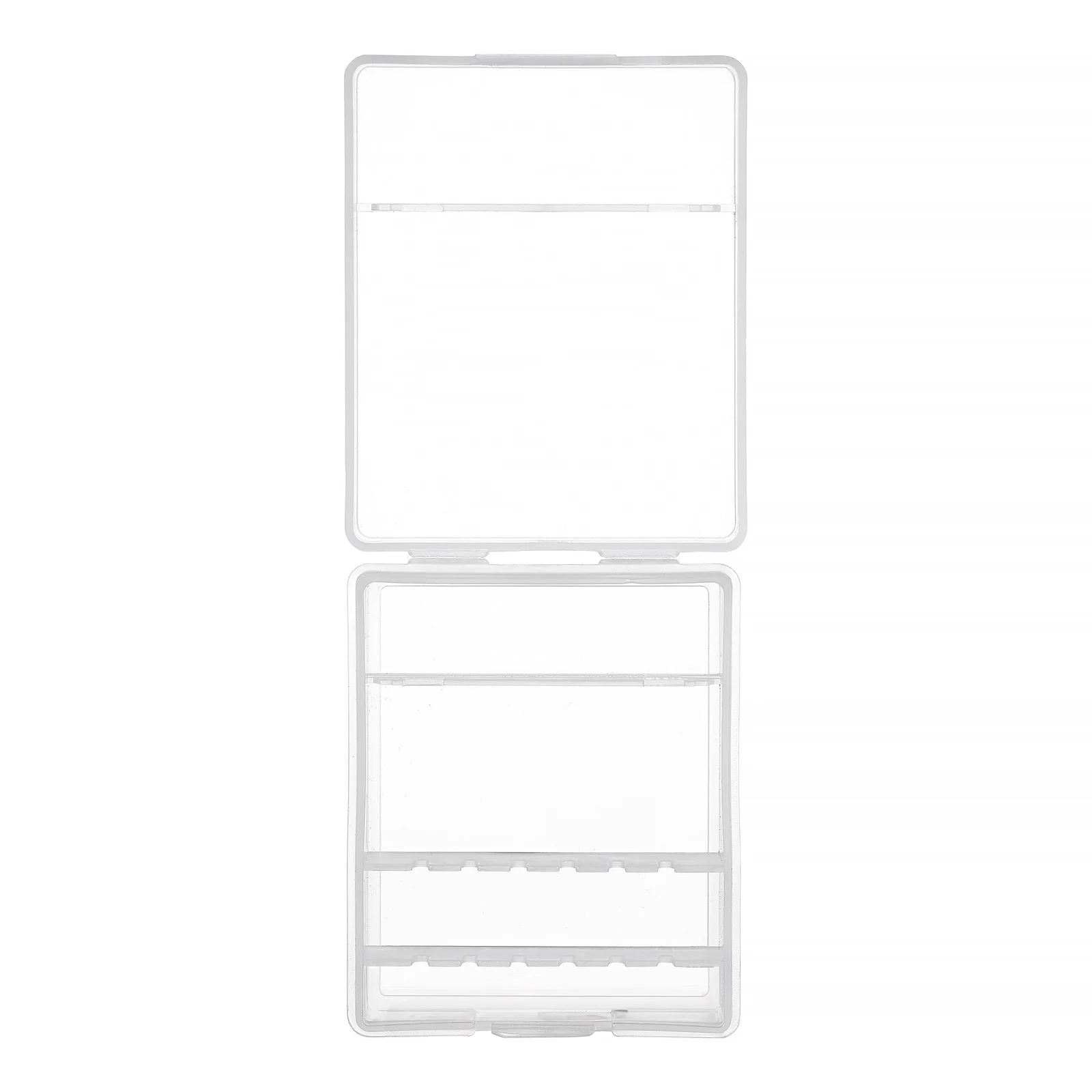 Organisateur de Nail Art à 6 trous, boîte de rangement vide en plastique Transparent pour foret, boîte de rangement multifonctionnelle pour outils de manucure